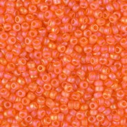 Miyuki seed beads 11/0 - Matted transparent orange ab 11-138FR